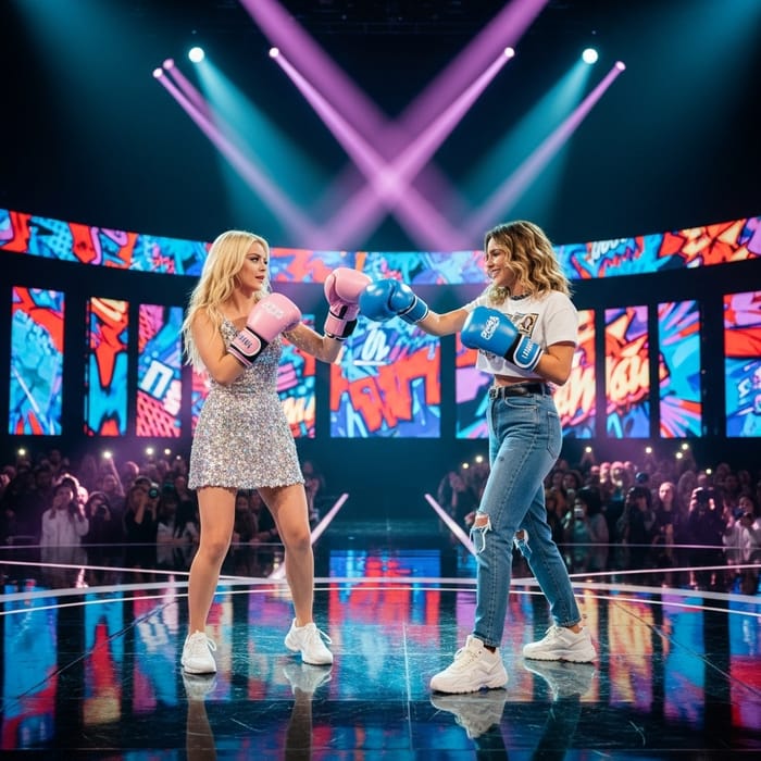 Taylor Swift Playfully Boxing with Taylor Swift Taylor Swift Playfully Boxing with Taylor Swift