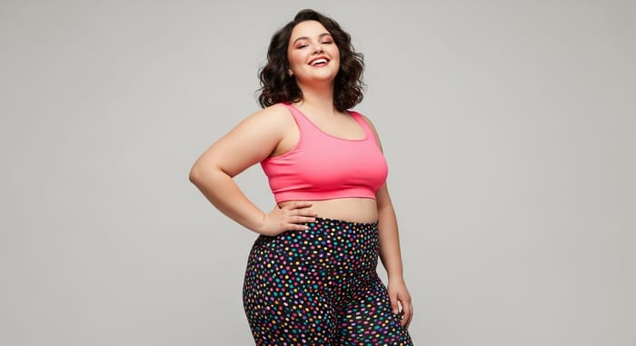 Stylish Plus-Size Leggings Model | Body Positive Fashion Stylish Plus-Size Leggings Model | Body Positive Fashion