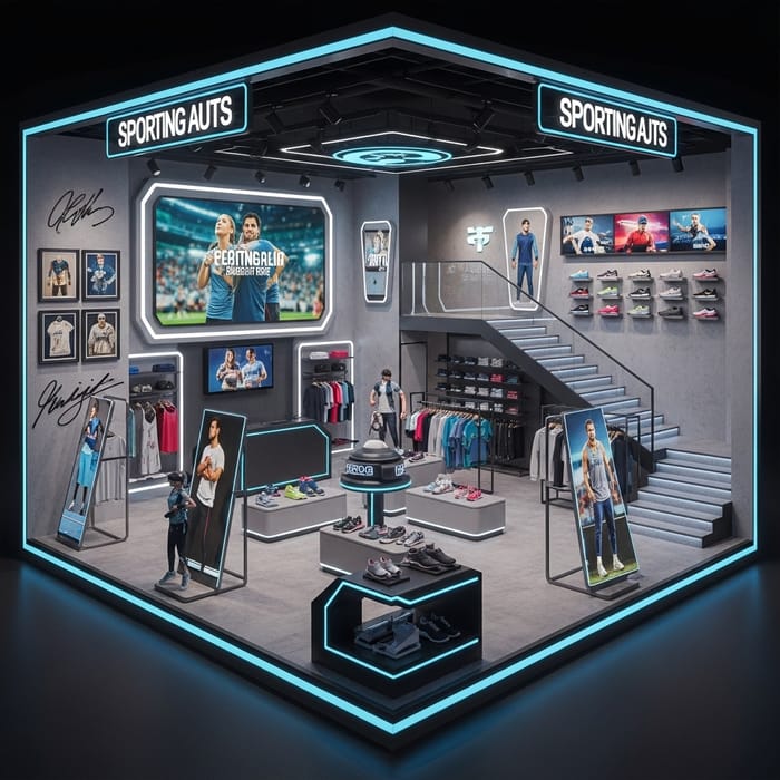 Immersive Nike Store: Futuristic Design & Virtual Reality Experience