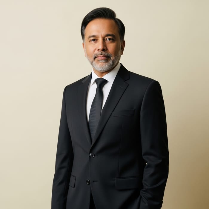 Stylish South Asian Man in Elegant Suit Stylish South Asian Man in Elegant Suit