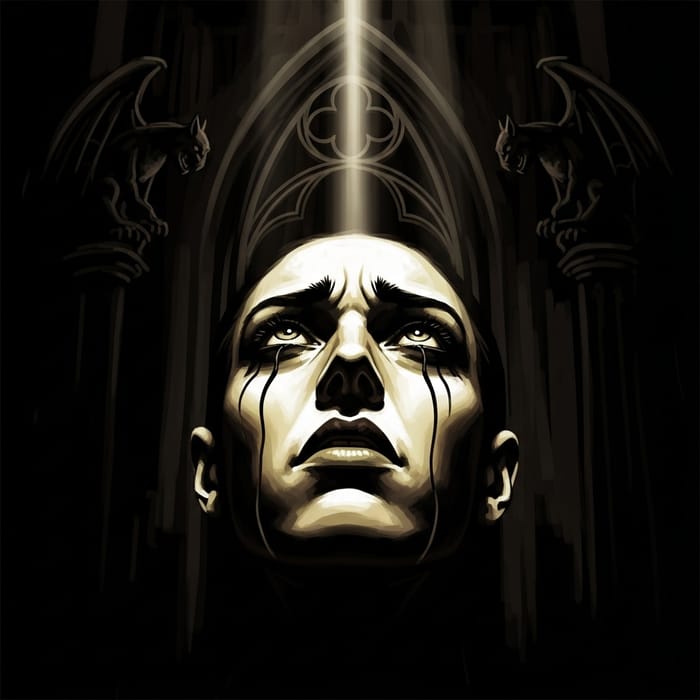 Dramatic Chiaroscuro Gothic Digital Painting Dramatic Chiaroscuro Gothic Digital Painting