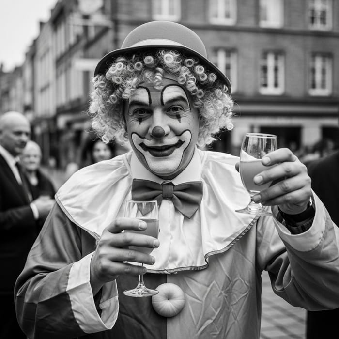 Matteo Salvini: Charismatic Clown Politician with Apple Juice