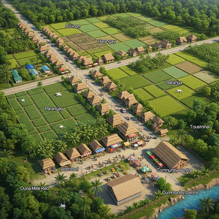 Barangay Land Division: Farming, Marketplace & Community in Rural Philippines