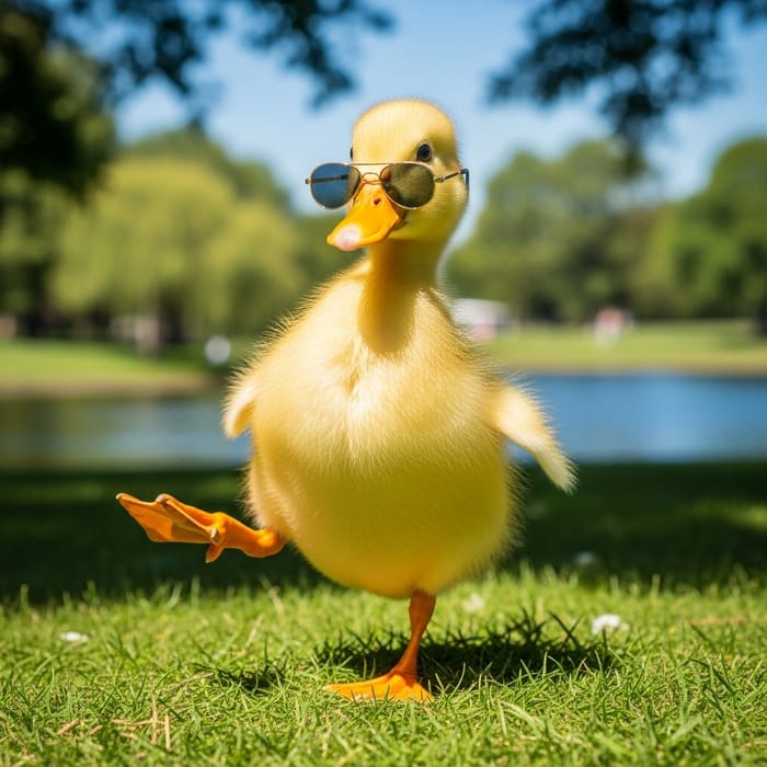 Funny Duck Balancing Act - A Humorous Scene
