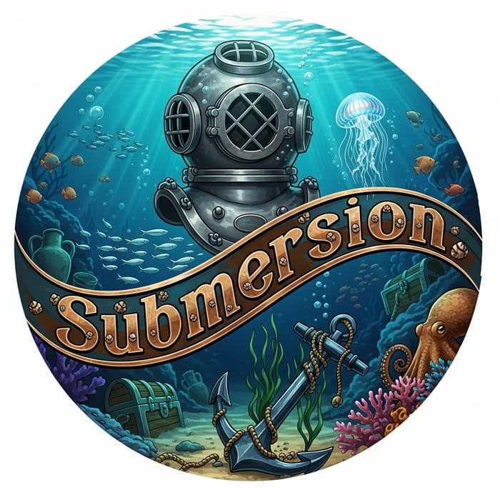 Submersion Logo Design | Dive into Undersea Wonders & History Submersion Logo Design | Dive into Undersea Wonders & History