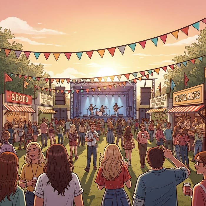 Gen X Female Embraces the Vibrant Festival Culture
