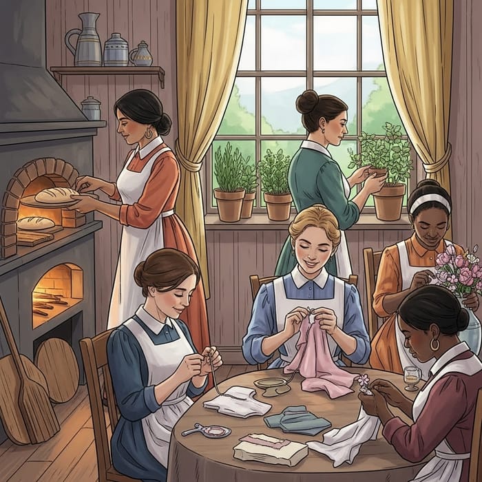 Diverse Domestic Women: Capturing the Essence of Household Tasks