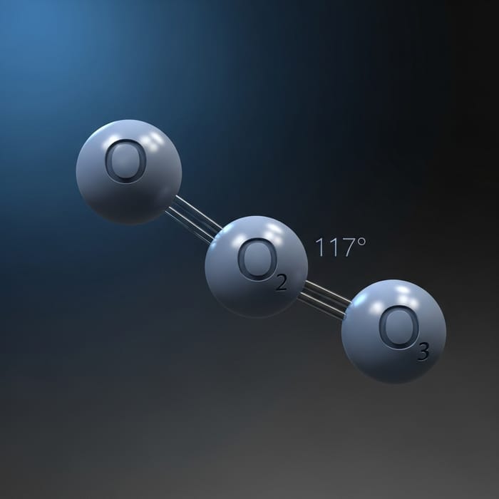O3 Molecule Visualization - Ozone Molecular Structure