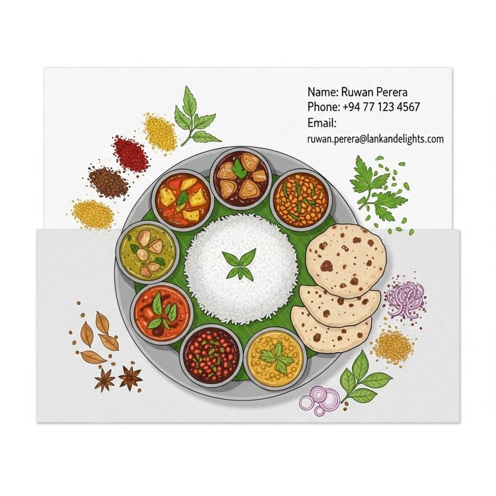 Sri Lankan Food Business Card Design