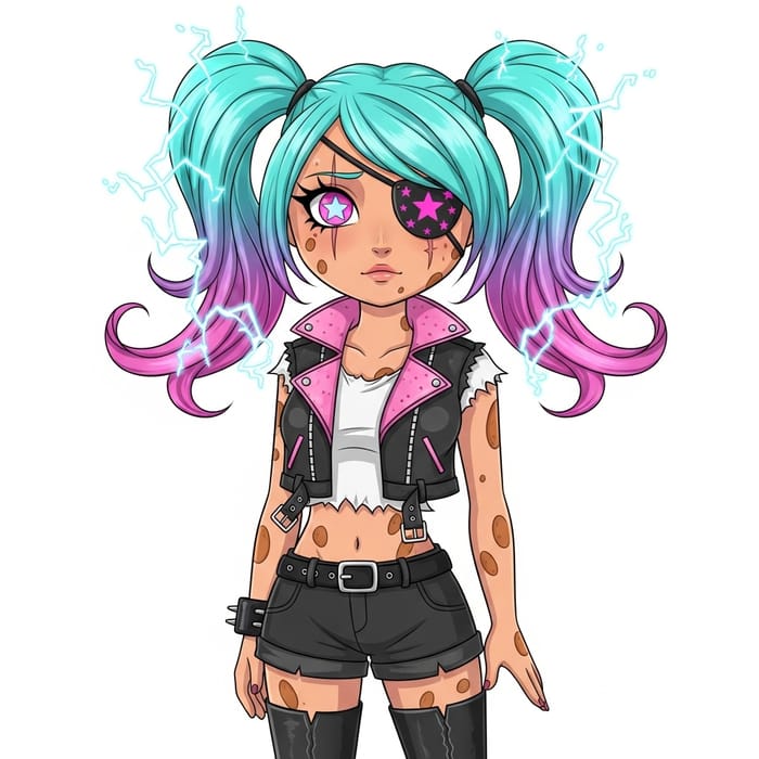 Twizzly Gummy Cookie: Chaotic Cosmic Criminal with Electrifying Twintails Twizzly Gummy Cookie: Chaotic Cosmic Criminal with Electrifying Twintails
