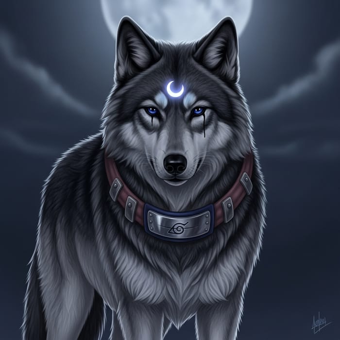 Sasuke Uchiha Inspired Wolf - Majestic and Mysterious Sasuke Uchiha Inspired Wolf - Majestic and Mysterious