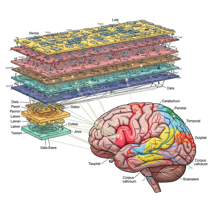 Neural Network vs. Human Brain: A Visual Comparison