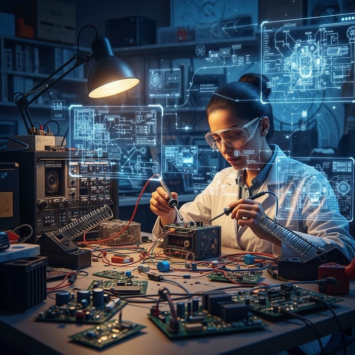 Masterful Electronics Engineer in Creative Chaos