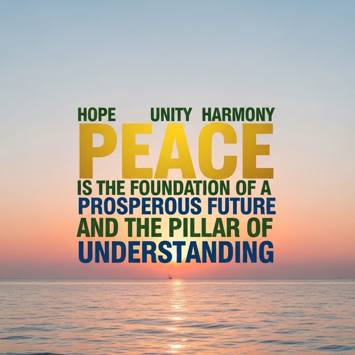 Peace: Foundation of Prosperous Future & Pillar of Understanding Peace: Foundation of Prosperous Future & Pillar of Understanding