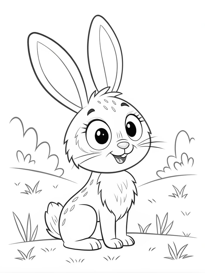 Funny Rabbit Coloring Book for Kids