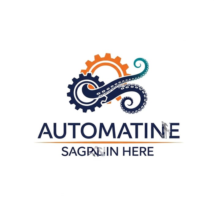 Modern Logo Design: Octopus Tentacle with Interlocking Gear Modern Logo Design: Octopus Tentacle with Interlocking Gear