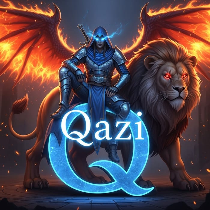 Qazi: Dark Assassin with Fiery Dragon Wings and Lion Transformation