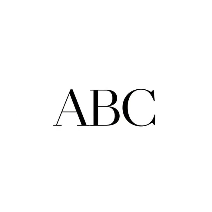 Black Minimalist Letters Collection