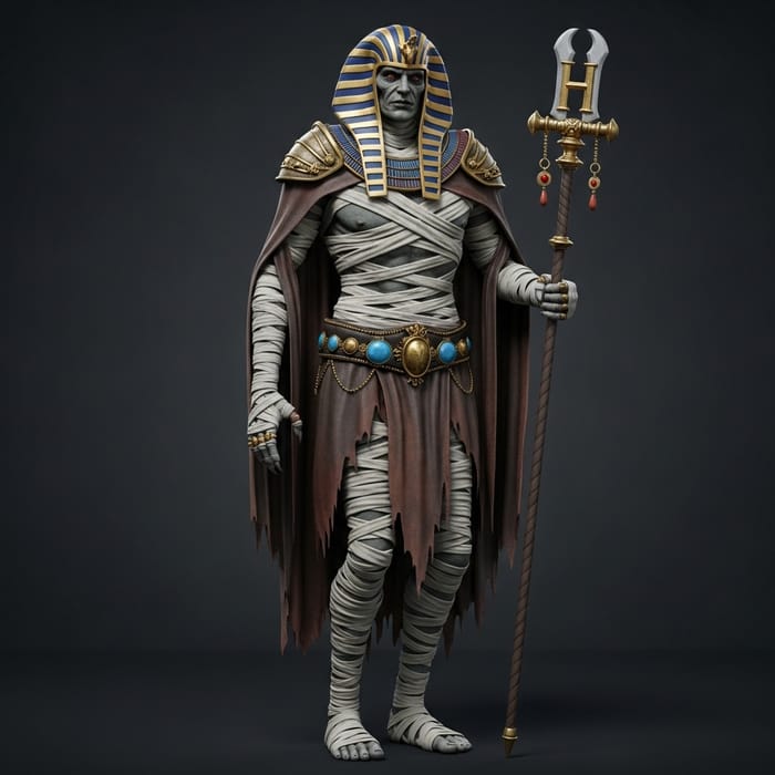 Towering 6'3" Gothic Mummy with Intriguing Size H Features Towering 6'3" Gothic Mummy with Intriguing Size H Features