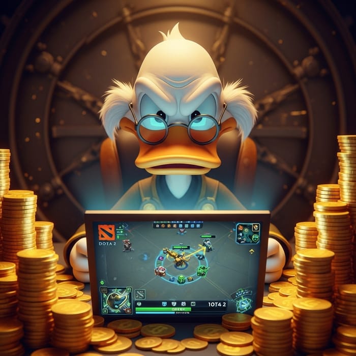 Scrooge McDuck Gold Coins in Cyber Sports Room Scrooge McDuck Gold Coins in Cyber Sports Room