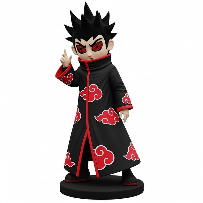 Dynamic Martial Artist - Black Spiked Hair & Red Eyes | Itachi Uchiha Mascot Dynamic Martial Artist - Black Spiked Hair & Red Eyes | Itachi Uchiha Mascot