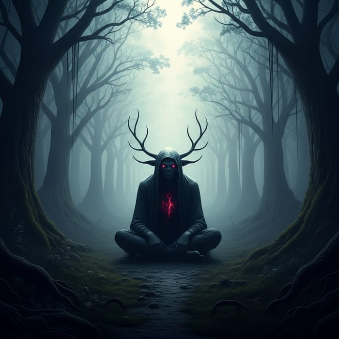 Half Animal Half Human in Dark Forest - 32K Art