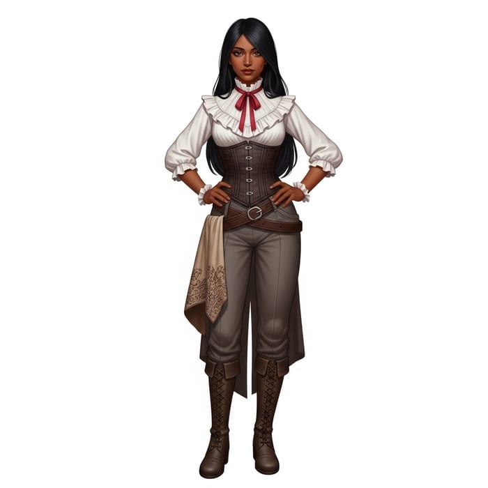 Victorian Style South Asian Female Dhampir in High Fantasy Setting Victorian Style South Asian Female Dhampir in High Fantasy Setting