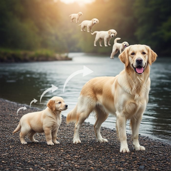 Surreal Golden Retriever Evolution by Beautiful River Surreal Golden Retriever Evolution by Beautiful River