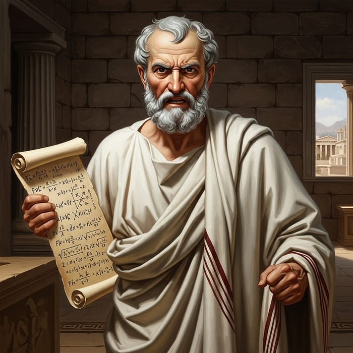 Angry Archimedes - Ancient Greek Mathematician Angry Archimedes - Ancient Greek Mathematician