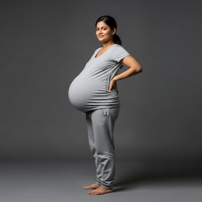South Asian Woman with Large Pregnant Belly | Expecting Mother South Asian Woman with Large Pregnant Belly | Expecting Mother