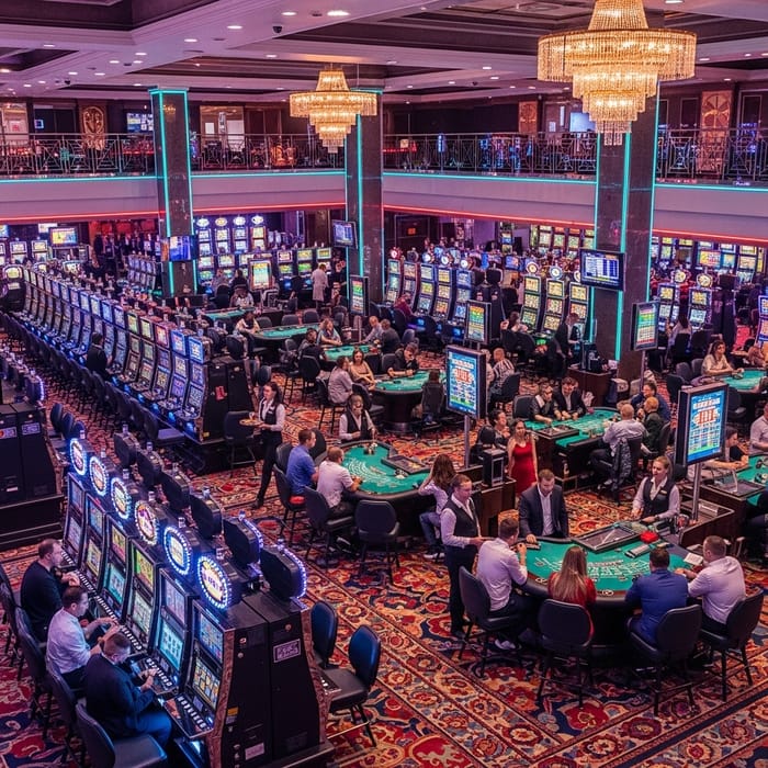 Vibrant & Modern Casino: Neon Lights & Plush Interior Design Vibrant & Modern Casino: Neon Lights & Plush Interior Design