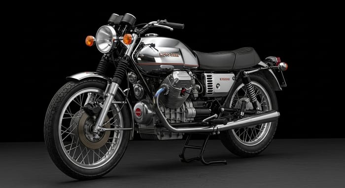 1974 Moto Guzzi Le Mans Mk I on Black Background 1974 Moto Guzzi Le Mans Mk I on Black Background