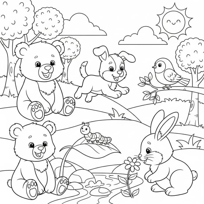 Cute Animal Coloring Book for Toddlers | Fun Coloring Pages Cute Animal Coloring Book for Toddlers | Fun Coloring Pages