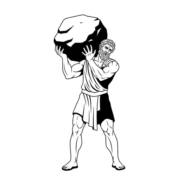 Monochrome Illustration of Prometheus Monochrome Illustration of Prometheus