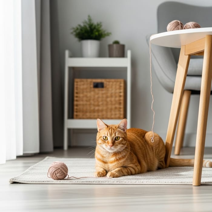 Charming Cat in a Sunlit Room Charming Cat in a Sunlit Room