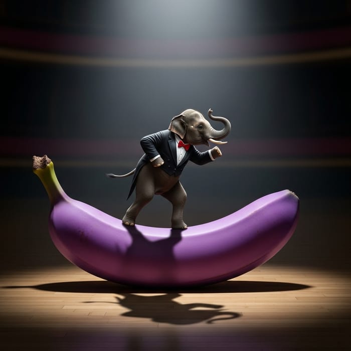 Elephant Tango Dance on Purple Banana | Unique Performance