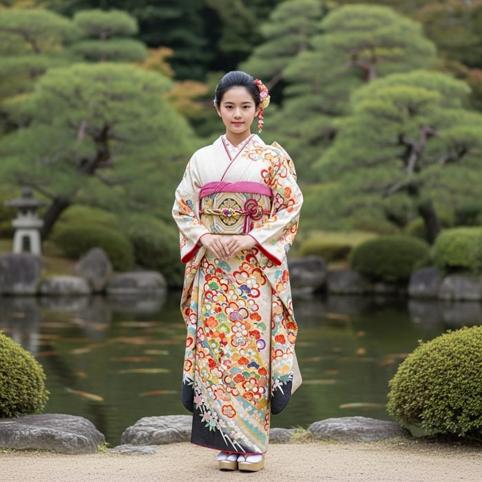 Asian Girl in Kimono - Traditional Beauty Asian Girl in Kimono - Traditional Beauty