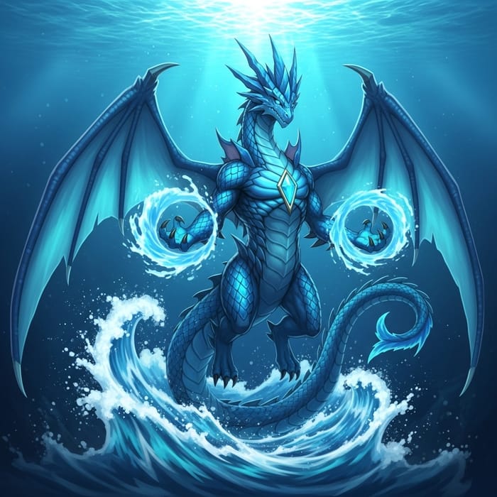 Aquadracone - Majestic Oceanic Dragon Aquadracone - Majestic Oceanic Dragon