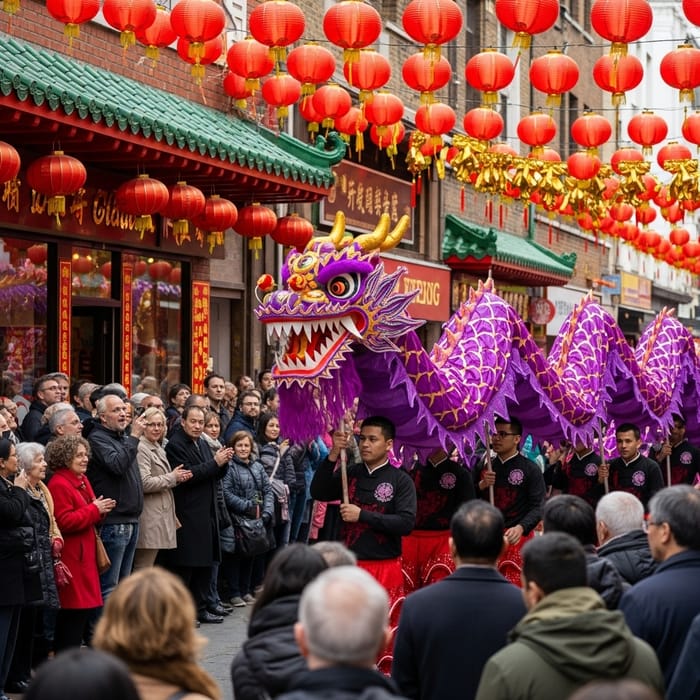 Purple Dragon Celebrates Chinese New Year in Chinatown