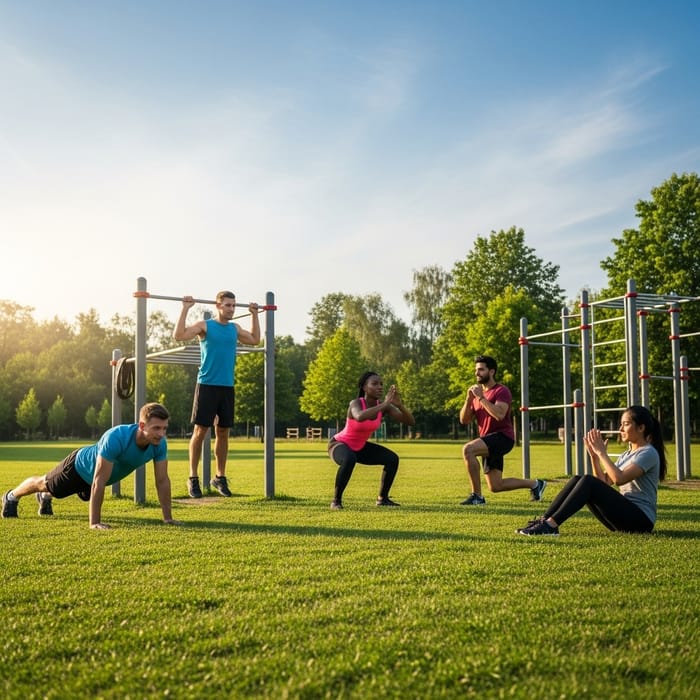 Calisthenics Exercises in Nature