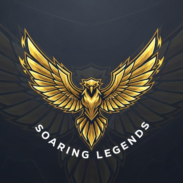 Modern Golden Phoenix Esports Logo Design
