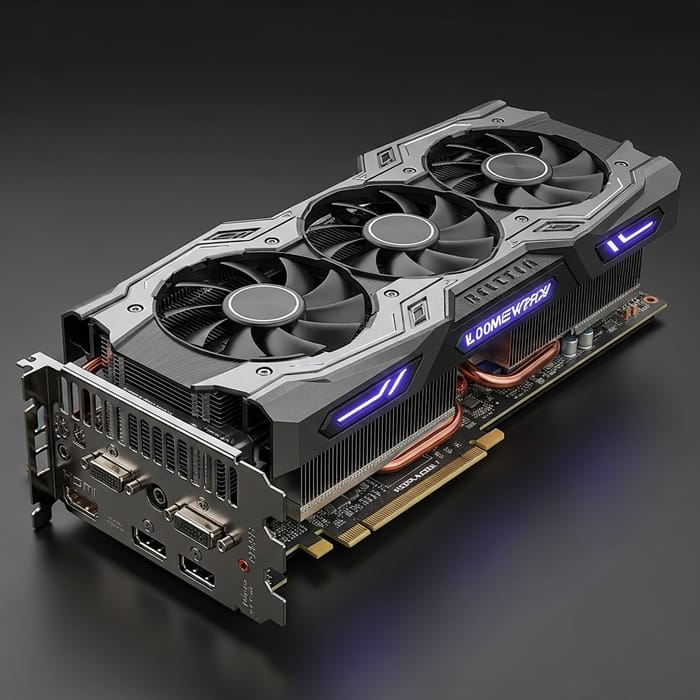 High-Performance Desktop Video Card with LED Lighting High-Performance Desktop Video Card with LED Lighting