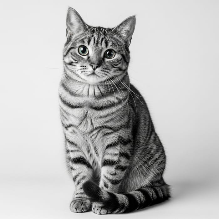 Adorable Short-Haired Cat with Expressive Eyes - Playful and Inquisitive