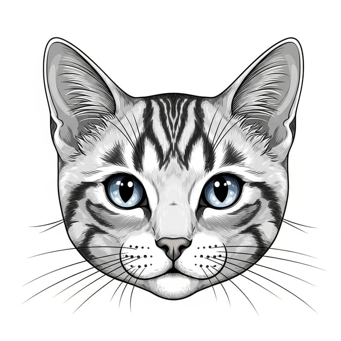 Sophisticated & Cute Iconic Cat Illustration Design Sophisticated & Cute Iconic Cat Illustration Design