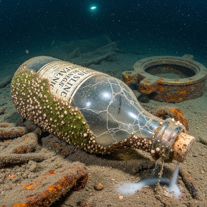 Vintage Titanic Water Bottle: Historical Relic from the Depths