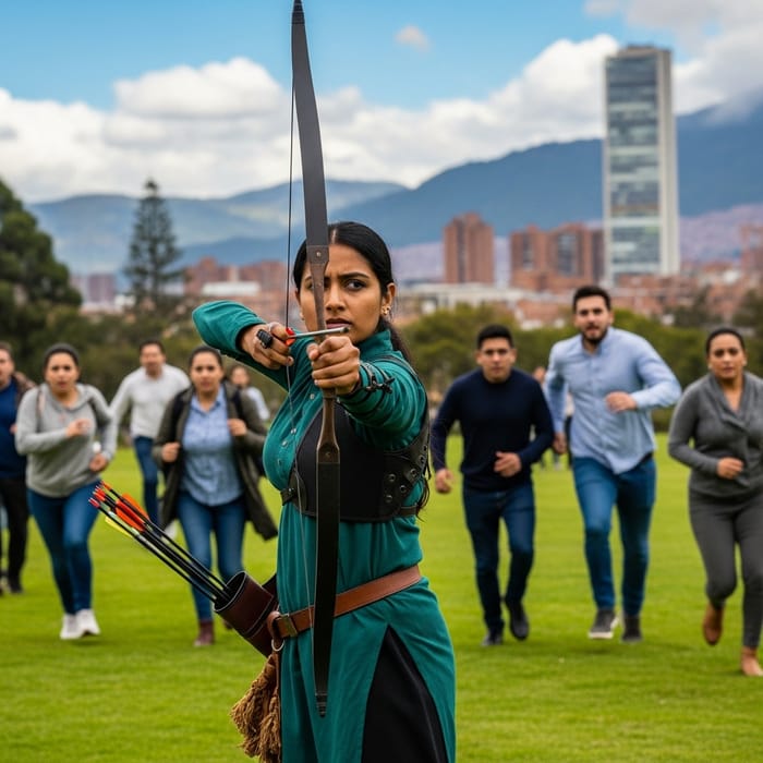 Diverse Archery Scene at Bogota Park Diverse Archery Scene at Bogota Park