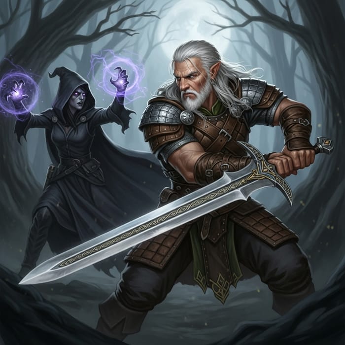 The Witcher 3 Battle: Geralt of Rivia vs. Malevolent Witch