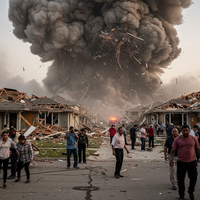 Gas Explosion Aftermath: Distressed People Seek Emergency Assistance Gas Explosion Aftermath: Distressed People Seek Emergency Assistance