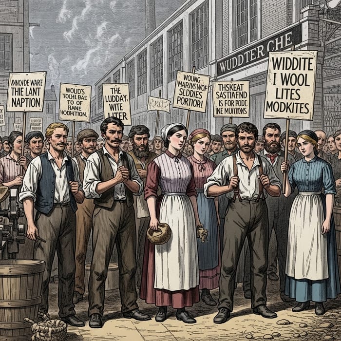 Luddites' Opposition to Technological Change in Wool Industry