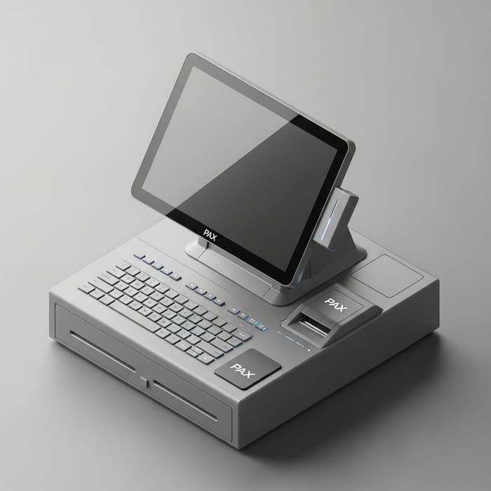PAX A35 POS System Isometric View for Enhanced Visual Experience PAX A35 POS System Isometric View for Enhanced Visual Experience